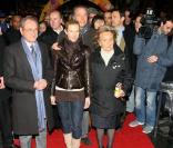 Bertrand Delanoë, Michel Leeb, Lorie et Bernadette Chirac à l'inauguration du Train Expo Pièces Jaunes à la Gare du Nord le 20 Janvier 2010
