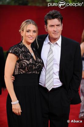 Charlie Sheen et sa femme Brooke Mueller en septembre 2009