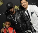 P.Diddy et son fils Christian Casey, ainsi que Quincy Brown, lors de l'anniversaire de Justin Dior Combs, le 23 janvier 2010