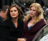 Mariska Hargitay sur le tournage de New York, U.S.V. (New York, 26 janvier 2010)