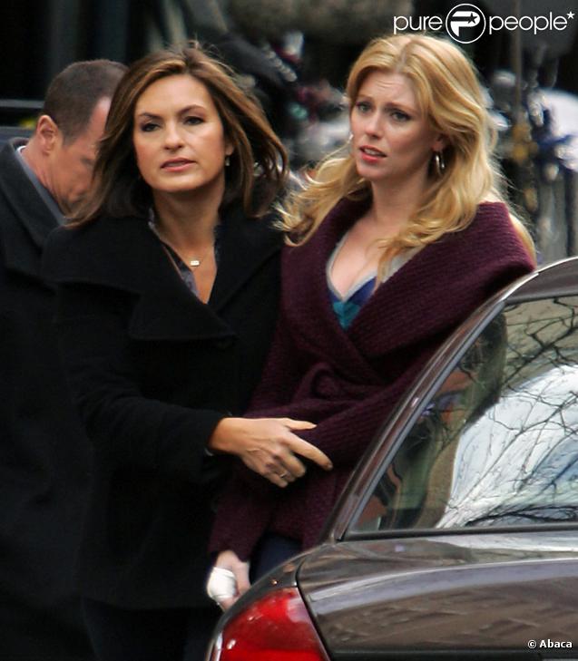 Mariska Hargitay sur le tournage de 