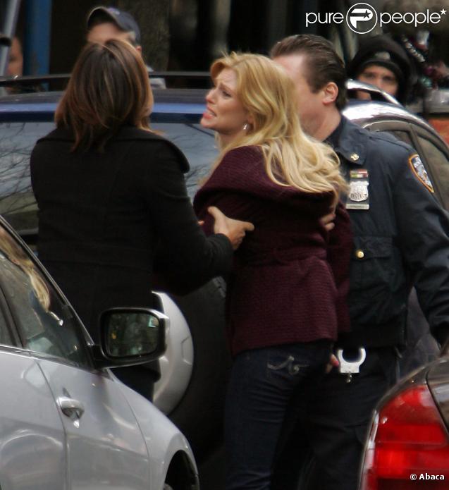 Mariska Hargitay sur le tournage de 
