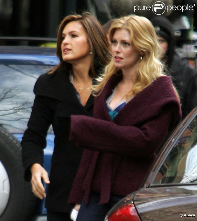 Mariska Hargitay sur le tournage de 