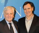 Jacques Perrin et Jacques Cluzaud, à l'occasion de l'avant-première d' Océans , au Gaumont Opéra de Paris, le 26 janvier 2010.