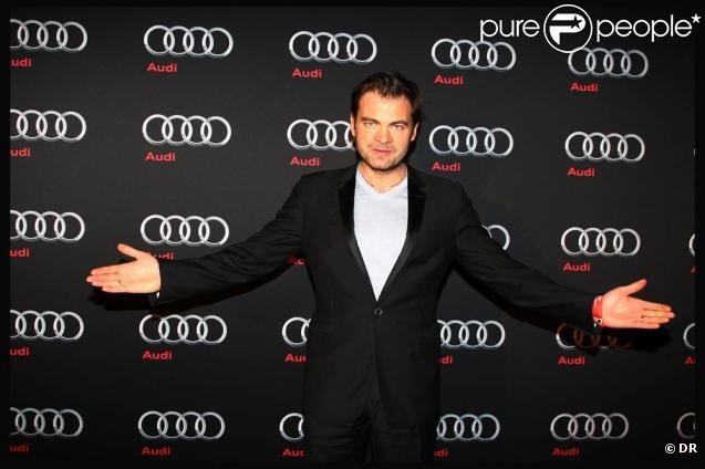 Clovis Cornillac, à l'occasion de la grande soirée de lancement de l'Audi A8 qui s'est tenue à l'Olympia, à Paris, le 2 février 2010.