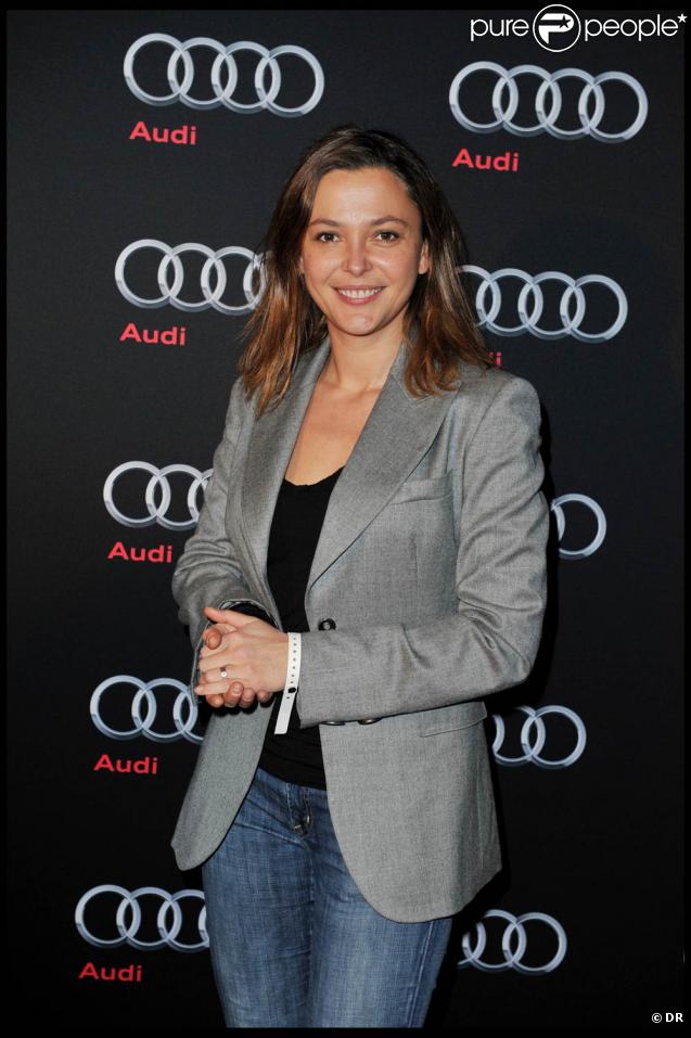 Sandrine Quétier, à l'occasion de la grande soirée de lancement de l'Audi A8 qui s'est tenue à l'Olympia, à Paris, le 2 février 2010.