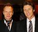 Sting et Patrice Franke, à l'occasion de la grande soirée de lancement de l'Audi A8 qui s'est tenue à l'Olympia, à Paris, le 2 février 2010.