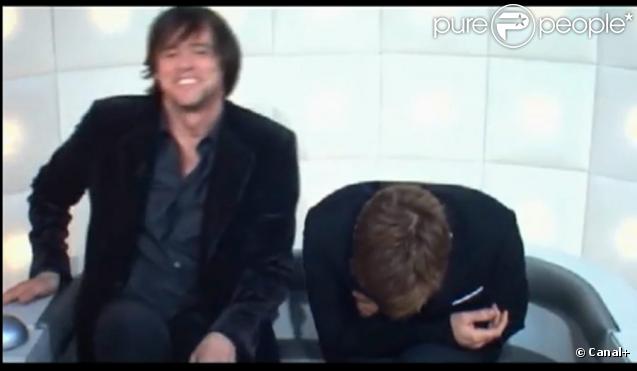 Jim Carrey et Ewan McGregor lors de la Boîte à questions du Grand Journal de Canal+ le 2 février 2010