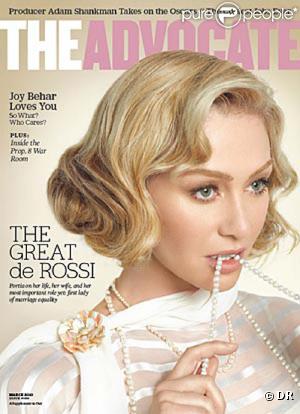 Portia de Rossi sur la couverture de  Advocate , mars 2010 ! 