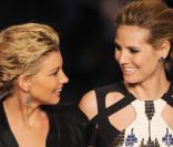 Faith Hill et Heidi Klum lors du défilé de son émission Project Runway, à New York, le 12 février 2010 !