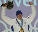 Jason Lamy-Chappuis médaille d'or de l'épreuve du combiné et Vincent Jay médaille d'or de l'épreuve de biathlon 10 km, aux J.O. de Vancouver, le 14 février 2010.