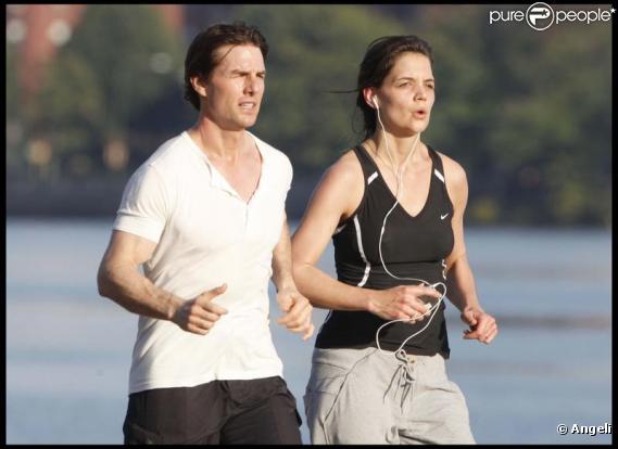 Pour Tom Cruise et Katie Holmes, le footing c'est une affaire de couple !