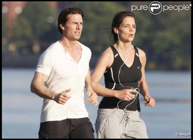 Pour Tom Cruise et Katie Holmes, le footing c'est une affaire de couple !  