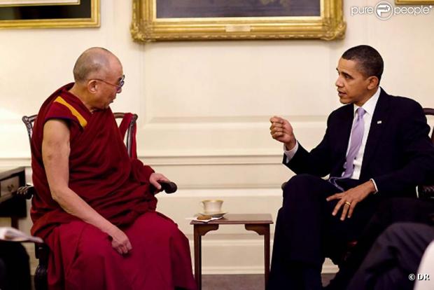 Barack Obama reçoit le Dalaï Lama à la Maison Blanche, à Washington, le 18 février 2010 !