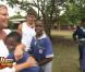 Jeane, Michael et Surya se régalent avec les enfants