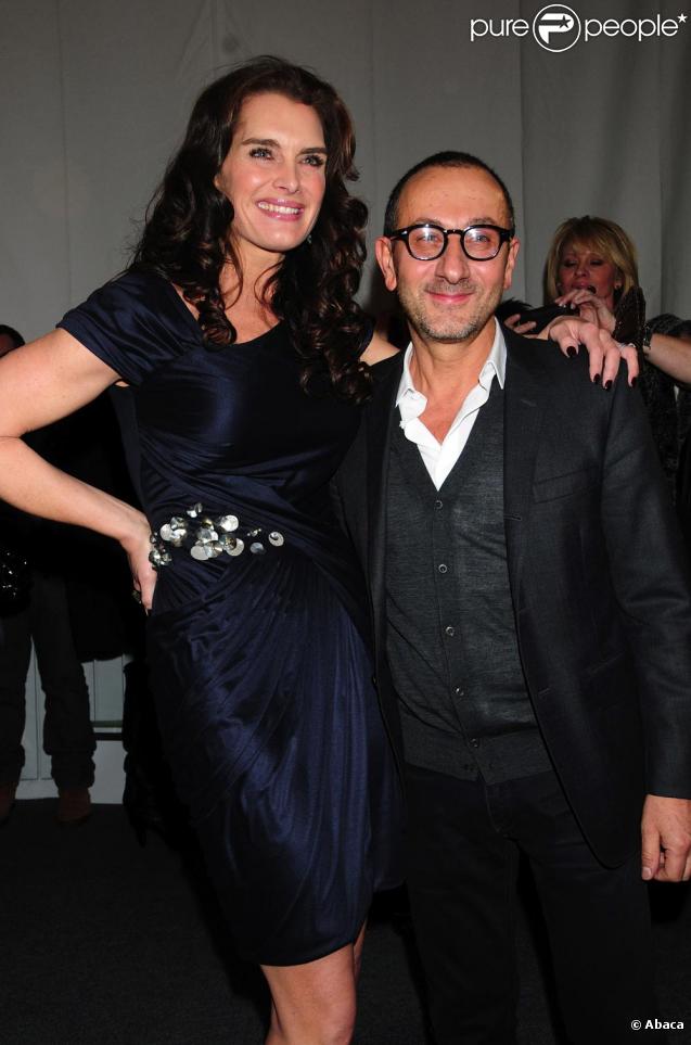 Brooke Shields et Gilles Mendel à la Fashion Week le 18 février 2010