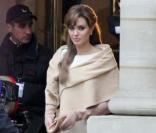 Angelina Jolie en plein tournage de The Tourist à Paris le 23 février 2010