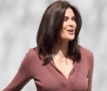 Teri Hatcher sur le tournage de Desperate Housewives. Le 1/03/10 