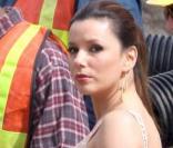 Eva Longoria sur le tournage de Desperate Housewives en Californie. le 1/03/10 