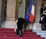 Mylène Farmer à son arrivée à l'Elysée... le 2 mars 2010