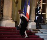 Mylène Farmer à son arrivée à l'Elysée... le 2 mars 2010