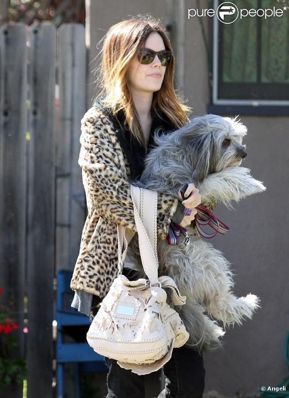 Rachel Bilson et son chien à Toluca Lake, le 9 mars 2010
