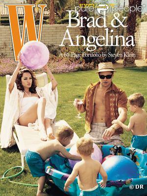 Brad Pitt et Angelina Jolie en couverture de W