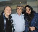 Michel Boujenah au côté de Patrick Braoudé et sa femme Guila Braoudé à la générale du spectacle de Michel Boujenah 
