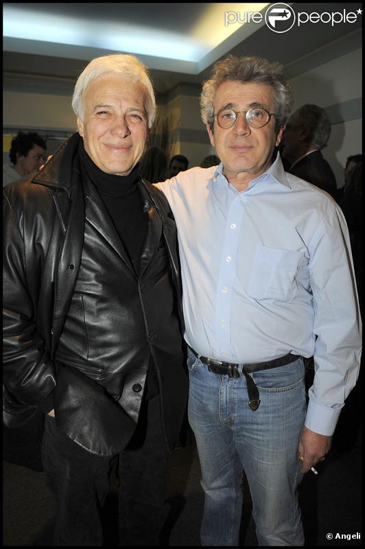 Guy Bedos et son ami Michel Boujenah à la générale du spectacle de Michel Boujenah 