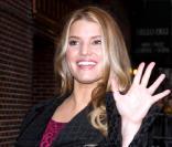 Jessica Simpson se rendant sur le plateau du Late Show avec David Letterman, le 10 mars 2010 à New York