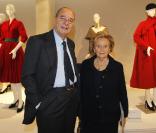 Jacques et Bernadette Chirac lors de l'inauguration de l'exposition Dior la passion créatrice dans le musée du président Chirac à Sarran le 20 mars 2010