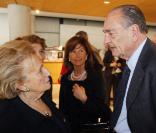 Jacques et Bernadette Chirac lors de l'inauguration de l'exposition Dior la passion créatrice dans le musée du président Chirac à Sarran le 20 mars 2010