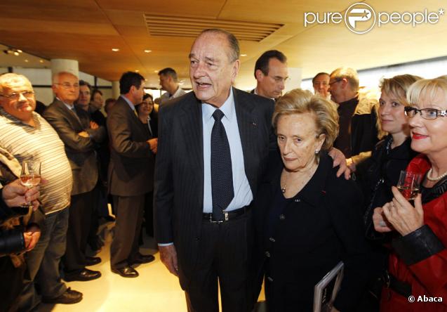Jacques et Bernadette Chirac lors de l'inauguration de l'exposition 