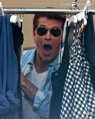 David Hasselhoff et sa fille Hayley font du shopping à Malibu