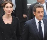 Carla Bruni-Sarkozy et Nicolas Sarkozy à leur arrivée à l'Université de Columbia. New York, le 29/03/10