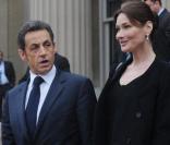 Carla Bruni-Sarkozy et Nicolas Sarkozy à leur arrivée à l\'Université de Columbia. New York, le 29/03/10