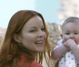 Marcia Cross, son mari Tom Mahoney et leurs filles Eden et Savannah