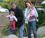 Marcia Cross, son mari Tom Mahoney et leurs filles Eden et Savannah