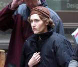 Kate Winslet sur le tournage de The Mildred Pierce à New York le 18 avril 2010