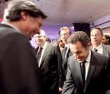 Nicolas Sarkozy et Patrick de Carolis, anniversaire du CSA à Paris, le 3 février 2009 !