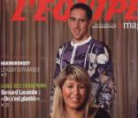 Franck et Wahiba Ribéry en couverture de L'Equipe magazine