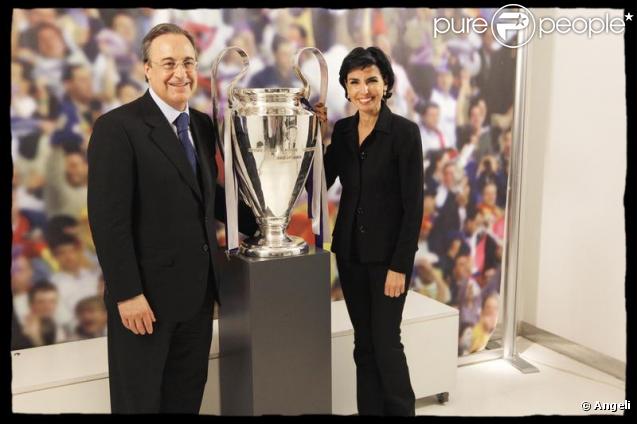 Rachida Dati et son ami Florentino Perez, président du Real Madrid. Avril 2010 