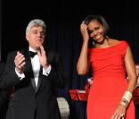 Michelle Obama et Jay Leno au gala de la presse le 1er mai à Washington. 