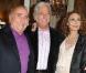 Claude Brasseur, Jean-Loup Dabadie et Marisa Berenson, lors de la remise du 10e Prix Ciné Roman Carte Noire, dans l'enceinte du Plaza Athénée, à Paris, le 3 mai 2010.
