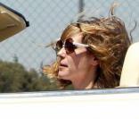 Heidi Klum au volant de sa Bentley à Los Angeles avec son époux, Seal.