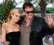 Diane Kruger pose avec Brad Pitt et Quentin Tarantino lors du photocall d'Inglourious Basterds en 2009