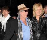Mick jagger, L\'Wren Scott et Keith Richards lors de la projection du documentaire sur le groupe des Rolling Tones Stones in Exile au Musée d\'Art Moderne à New York le 11 mai 2010