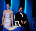 Kristin Scott Thomas et Tim Burton lors de la cérémonie d'ouverture du 63e festival de Cannes le 12 mai 2010