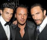 Baptiste Giabiconi, Jean-Roch et Sébastien Jondeau à la soirée Chanel organisée au VIP Room à Cannes le 18 mai 2010