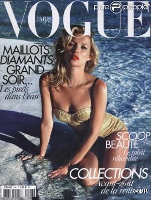 Kate Moss en couverture de Vogue Paris